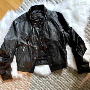 BCBG leather jacket size S